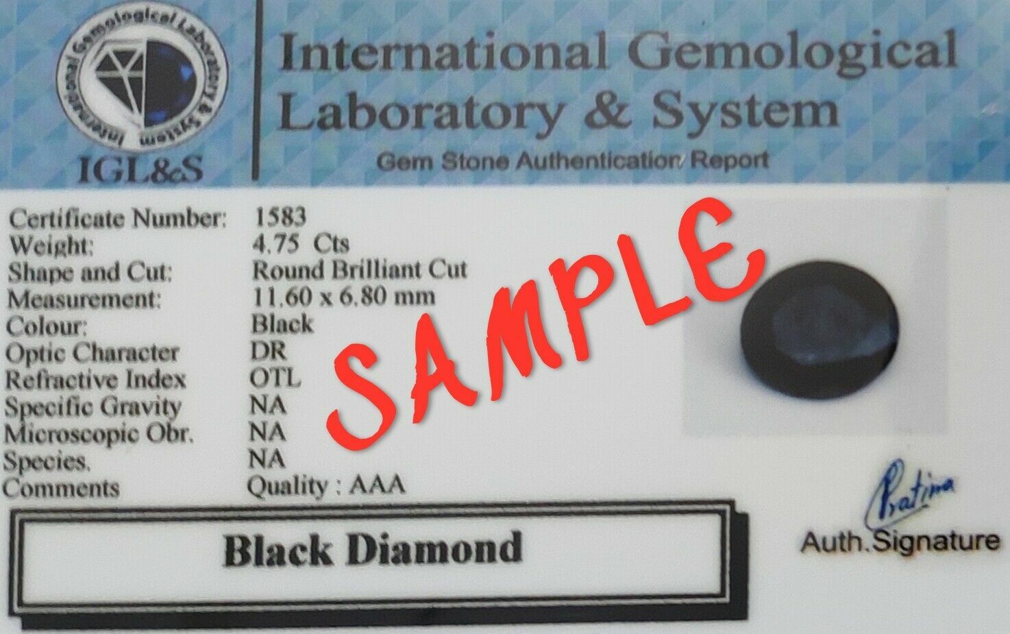 6 mm 18″ Smooth Round Black Diamond Beads Necklace Certified !