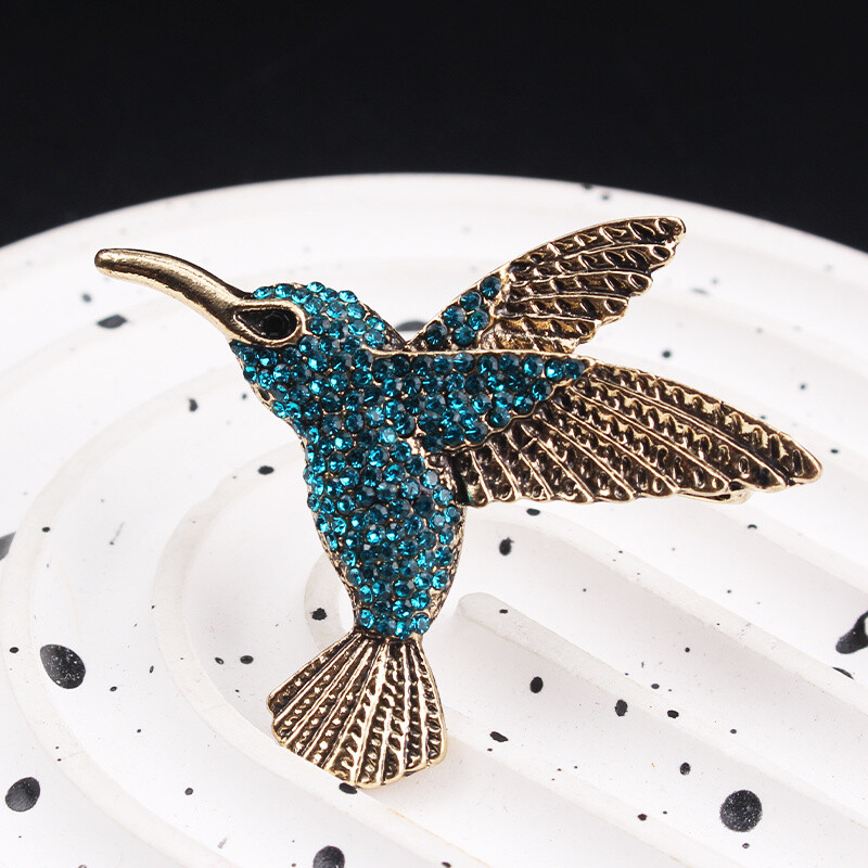 Retro Fashion Cute Simple Hummingbird Brooch Women Men Jewelry Gift