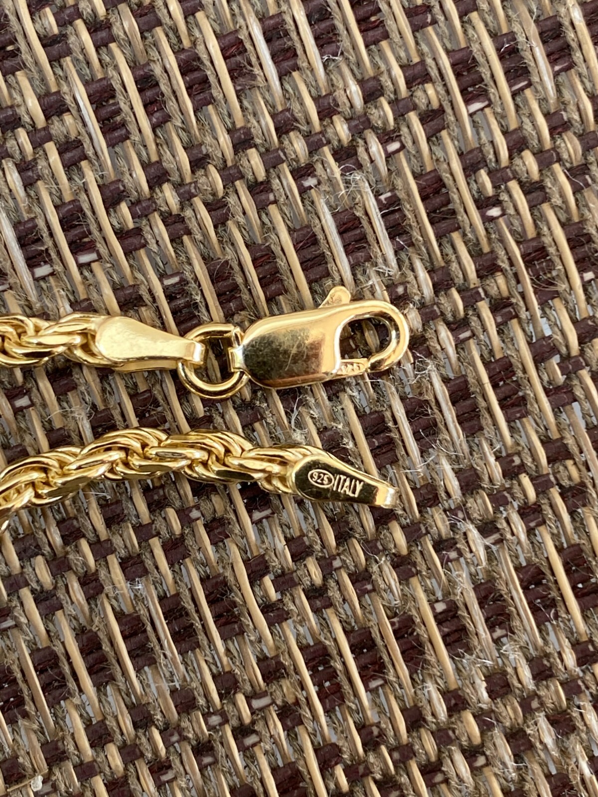 Men’s Women’s Real 14k Gold Plated Solid 925 Sterling Silver Rope Bracelet 2-6mm