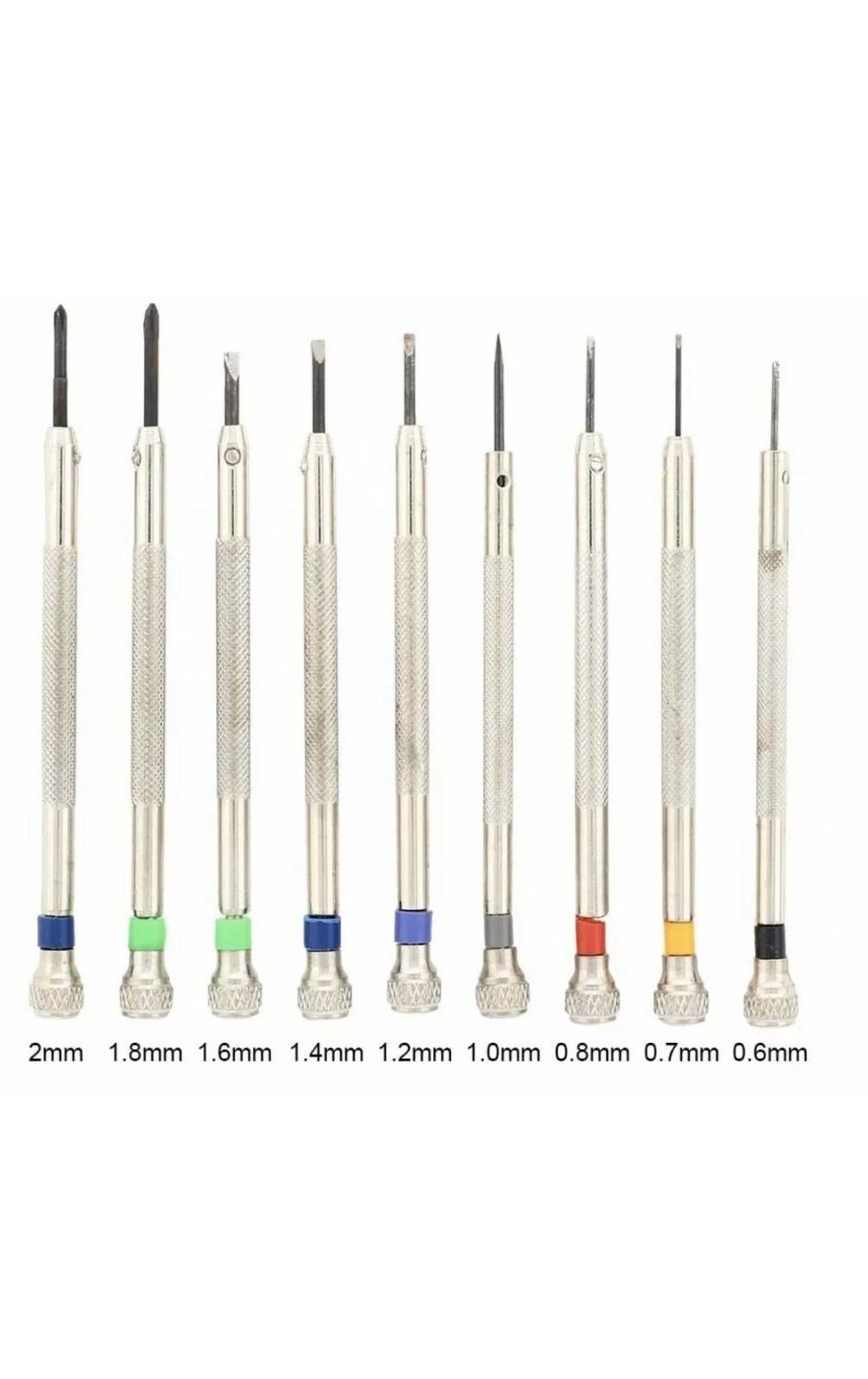 9 Pcs slotted screwdriver for RLX Rolex steel band screwtube parts tools