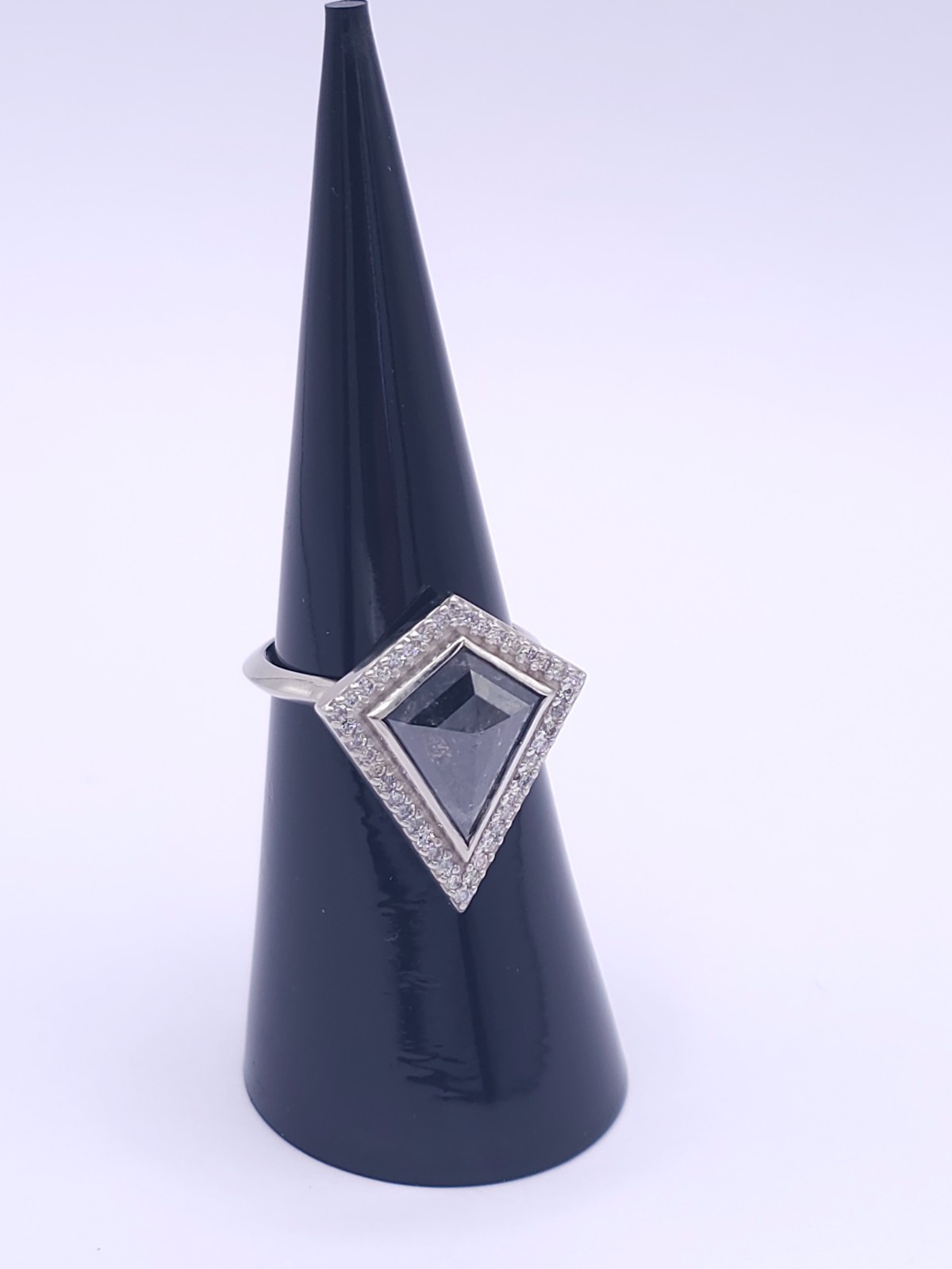 2.41 CTW Center Stone Kite Diamond Alexis Russell Engagement Ring size 5.5 14kt