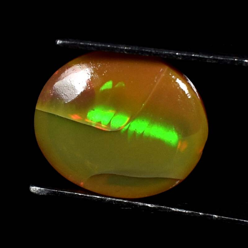 Ethiopian Fire Opal Oval Cabochon 100% Natural Rainbow Fire Gemstones 03.30Cts.