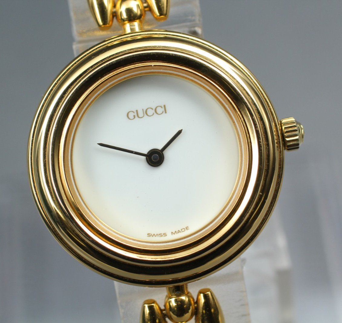 [ N MINT- w/ BOX & Links ] GUCCI Change Bezel 11/12.2 6 Colors 26mm Quartz Watch