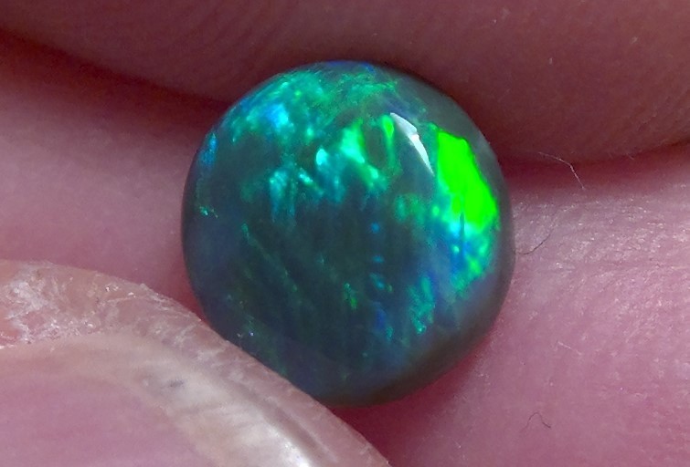 1.25cts solid Lightning Ridge black opal, stunning multicolour *see video*