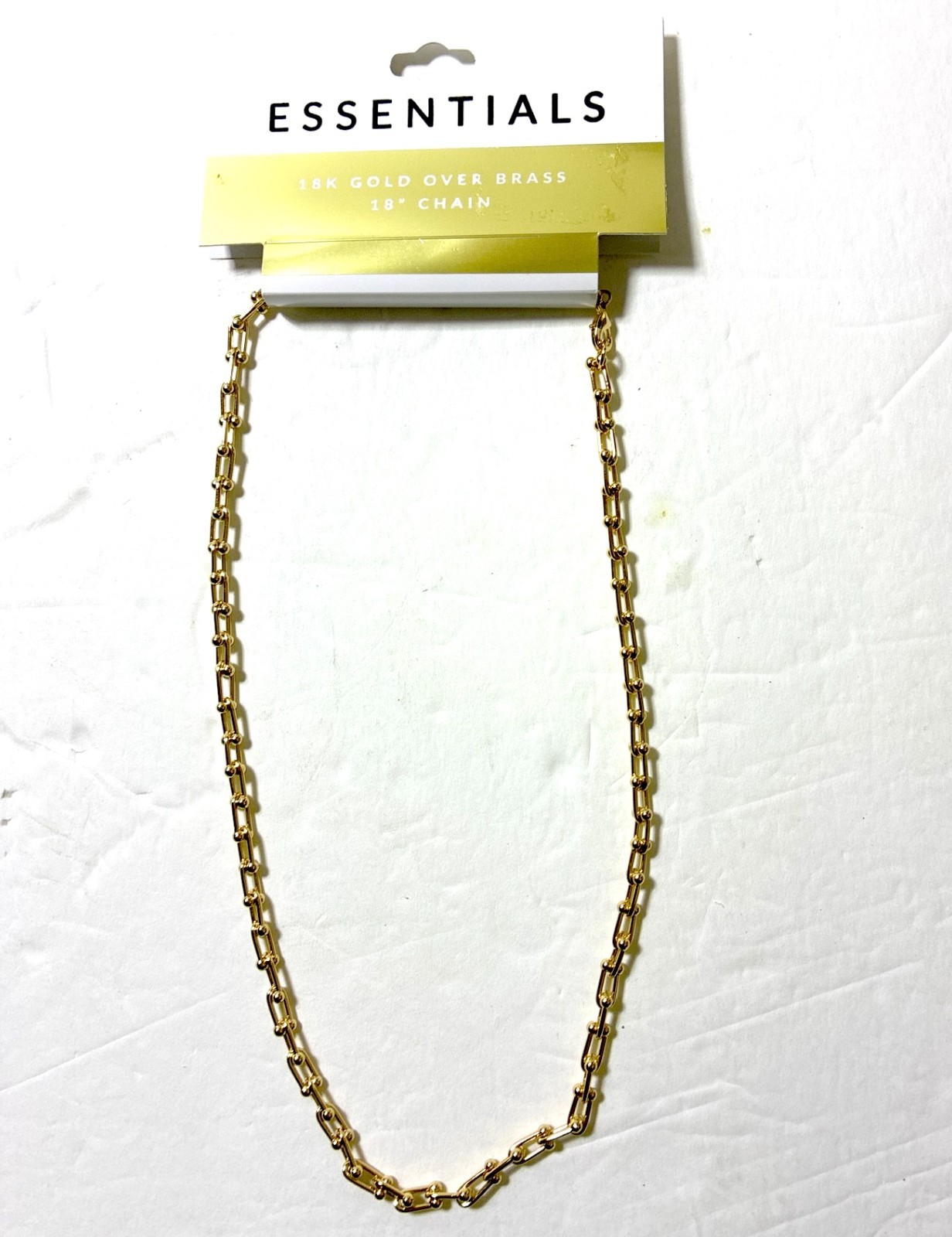 AND NOW THIS OBLONG PAPER-CLIP GOLD-TONE CHAIN NECKLACE 18″ NWT BRAND NEW