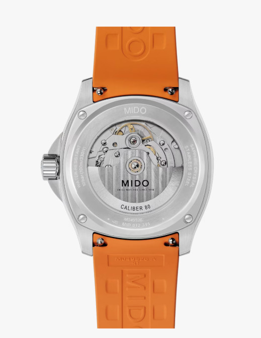 Mido Multifort TV Big Date Grey Dial Orange Strap Men Watch M0495261708100