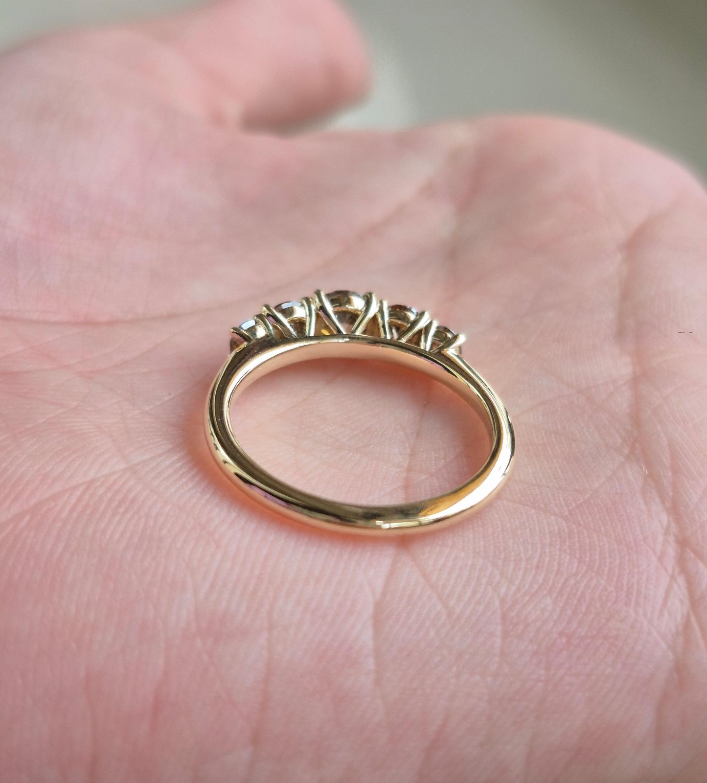 2.0CTW Round Cut Brown Moissanite Wedding Band 14k Yellow Gold Plated