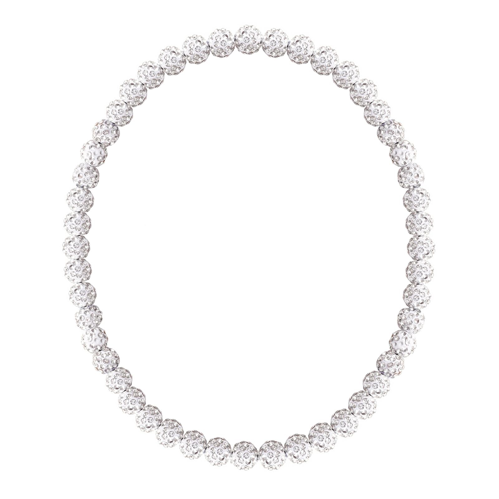 RIJXU Baseball Necklace 16in/19in/22in Bling Drip 16in, White