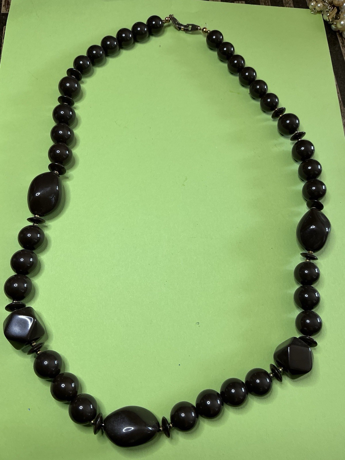Women’s Mixed Lot 2-Piece Beaded Necklaces, Brown & White Beads