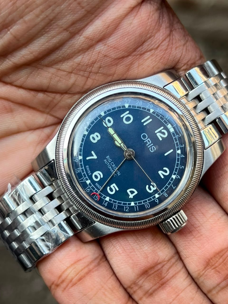 Oris Big Crown Automatic Blue Dial Stainless Steel Pointer Date Men’s Watch