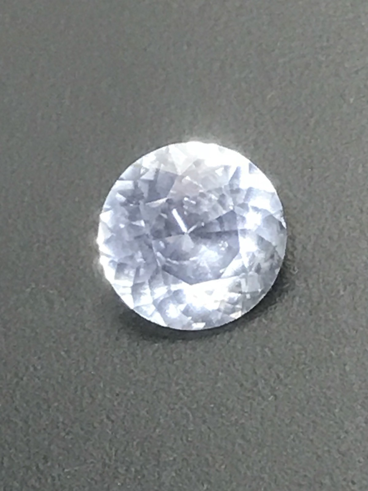 White Sapphire Natural 1.26 Carat 6.9mm Round Genuine Loose Gemstone Ceylon Gem
