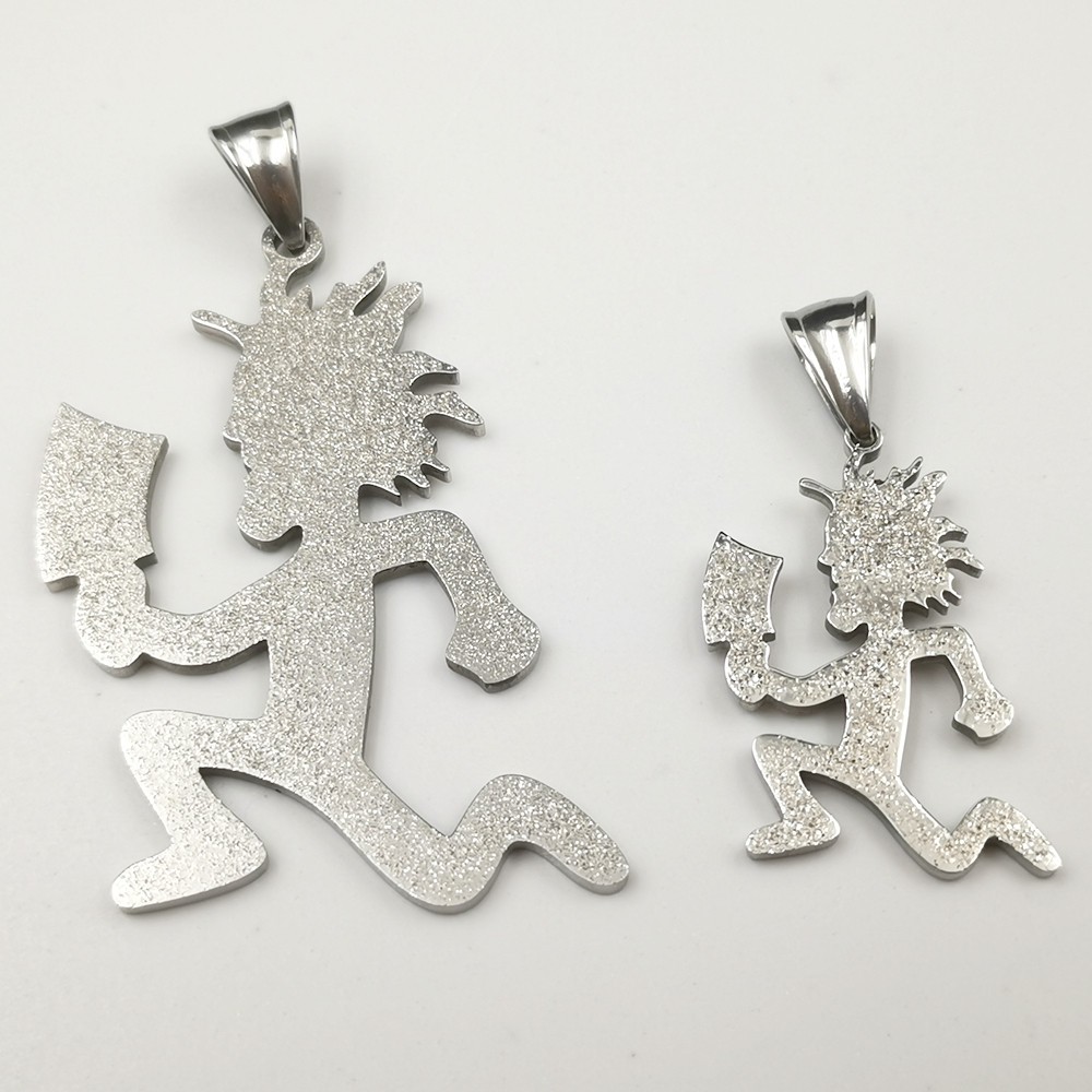 One Pair Sandy ICP Hatchetman Charm Juggalo Pendant Stainless steel Jewelry