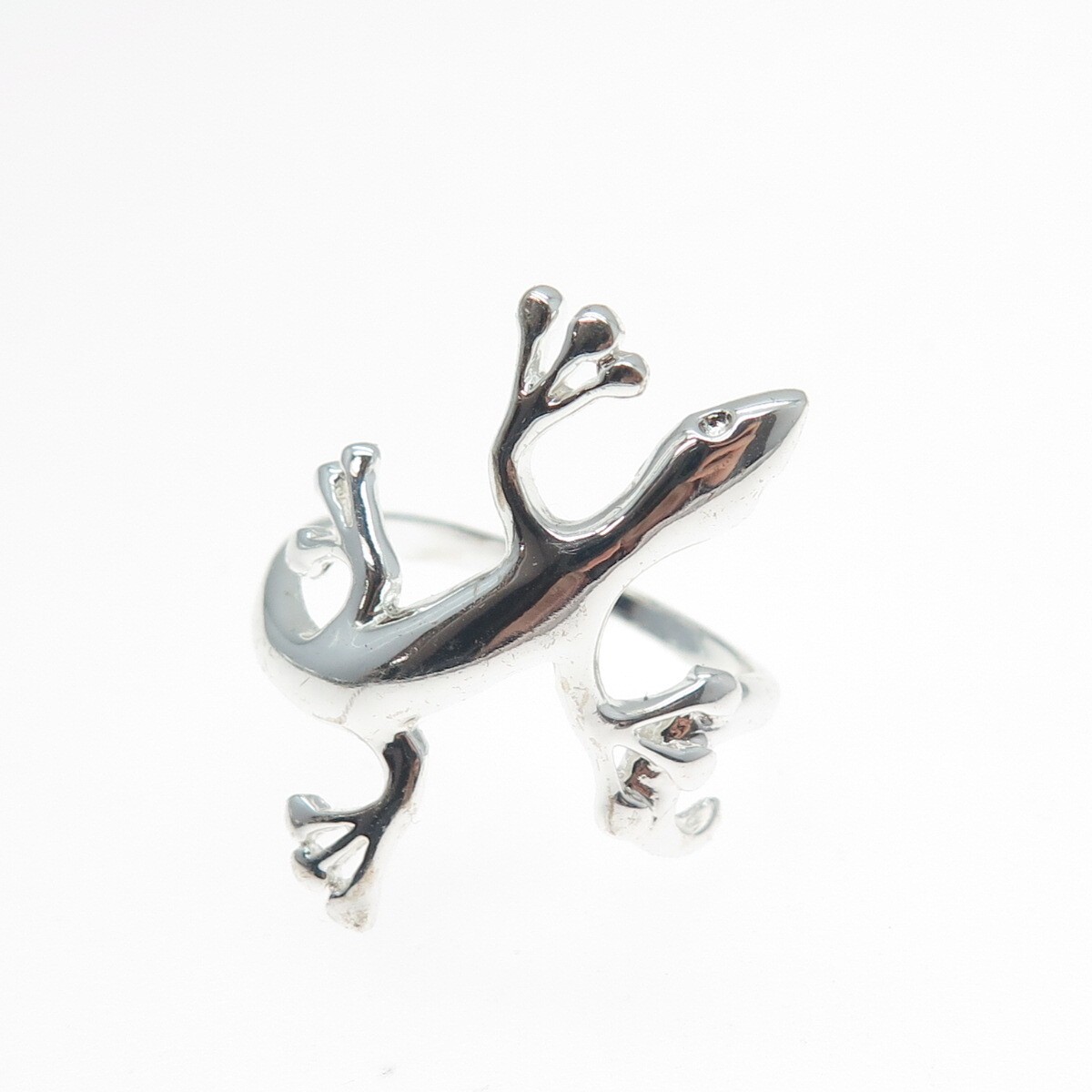 925 Sterling Silver Vintage Lizard Ring Size 8.25