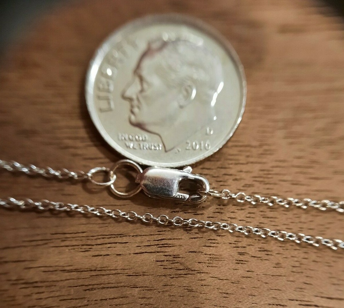 17.5″ 14K White Gold 1.0mm Rolo Chain Necklace – 1.604 grams Excellent Condition