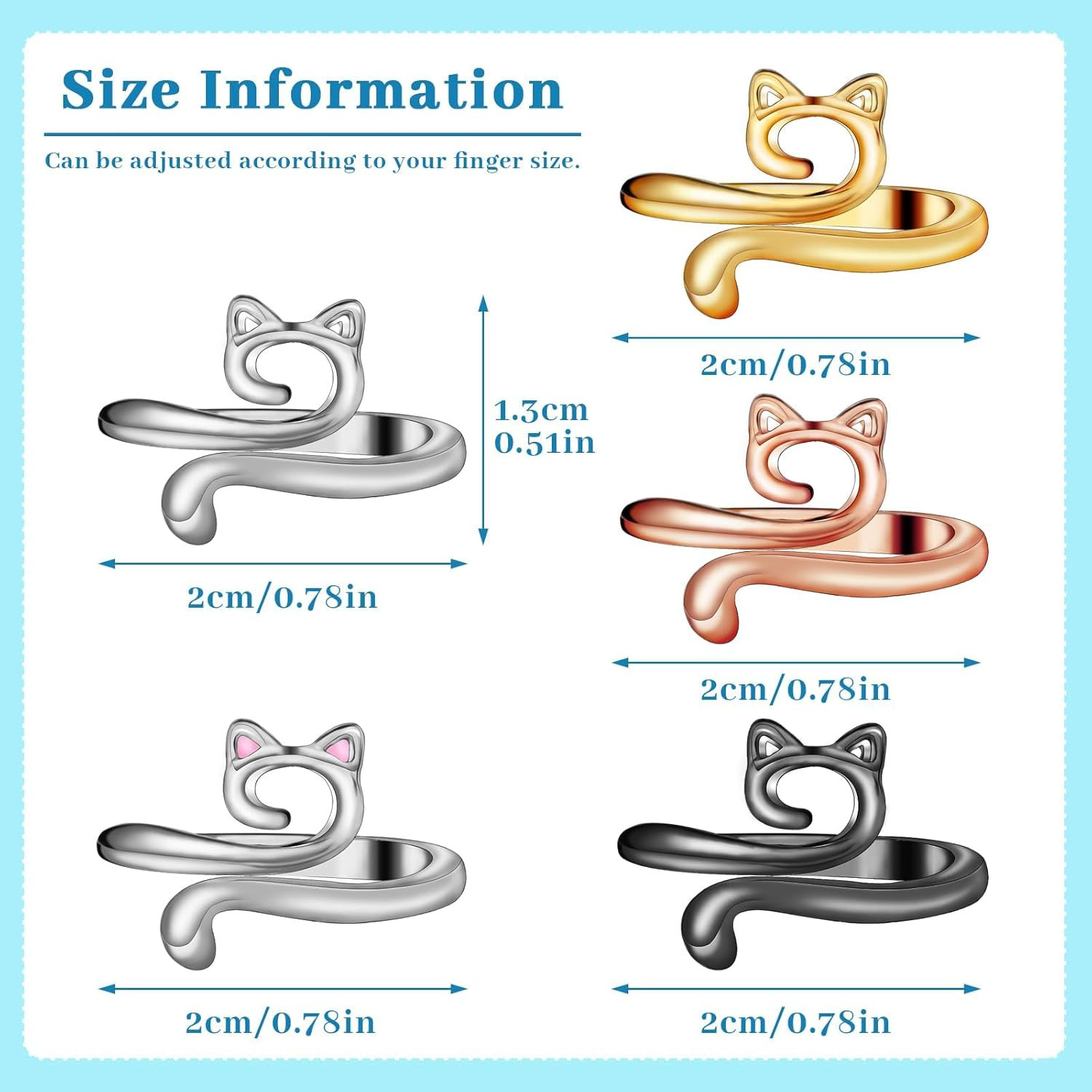 5 Pcs Crochet Ring, Adjustable Crochet Tension Rings, Yarn Ring for Finger | FOU