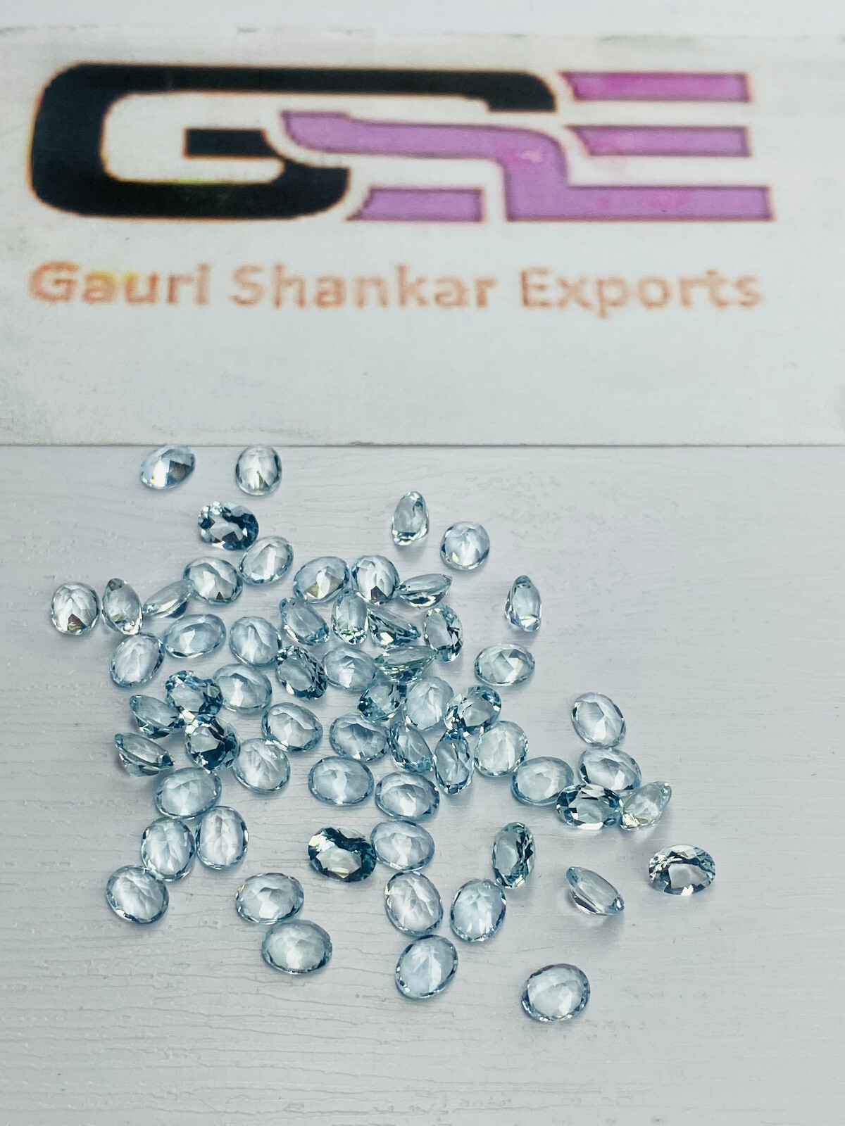 Aquamarine Faceted Oval Cut Loose Gemstone 4×3 mm To 8×6 mm Natural DG