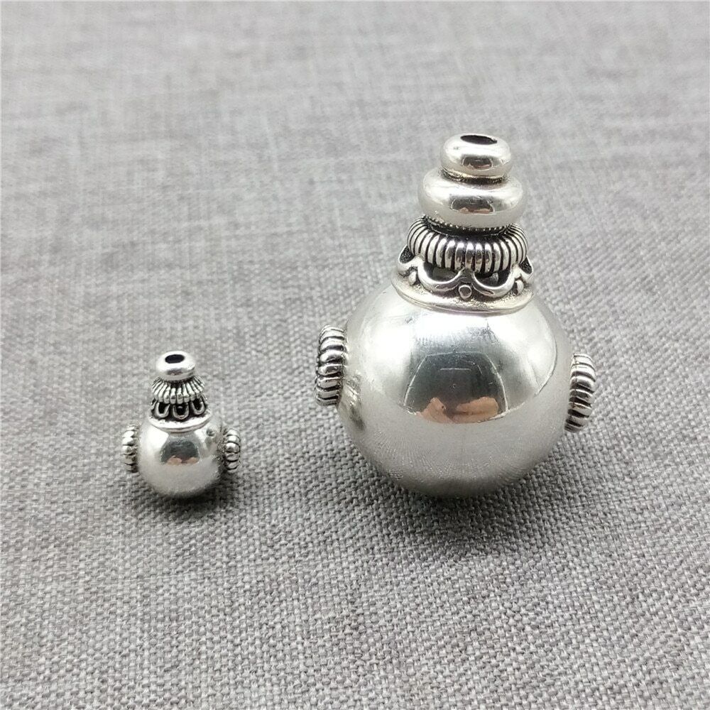 925 Sterling Silver Plain Guru Bead Prayer Mala 6mm 8mm 10mm 12mm 14mm 16mm 18mm