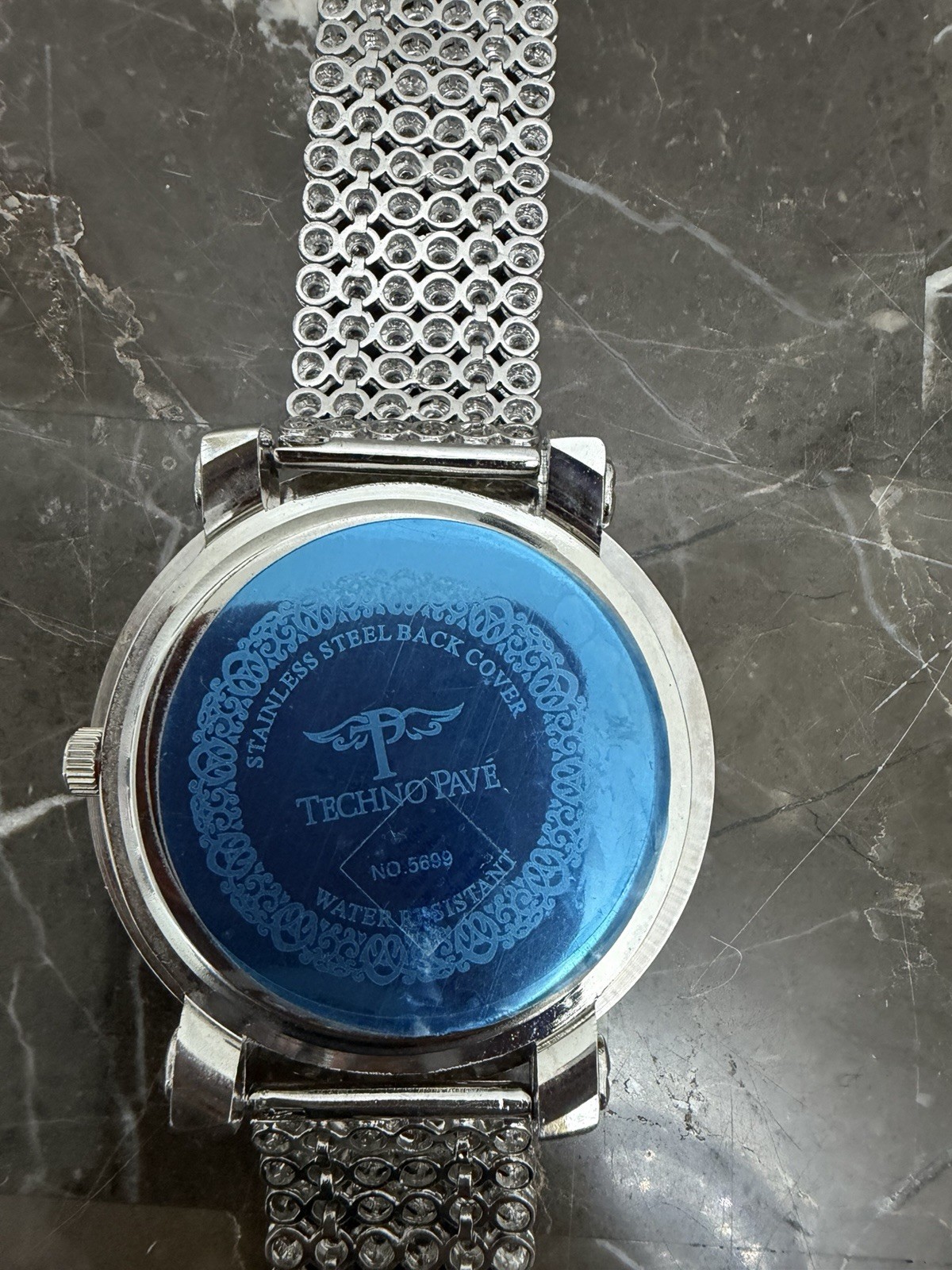 Stainless Steel Techno Pave Iced Out Men’s Watch