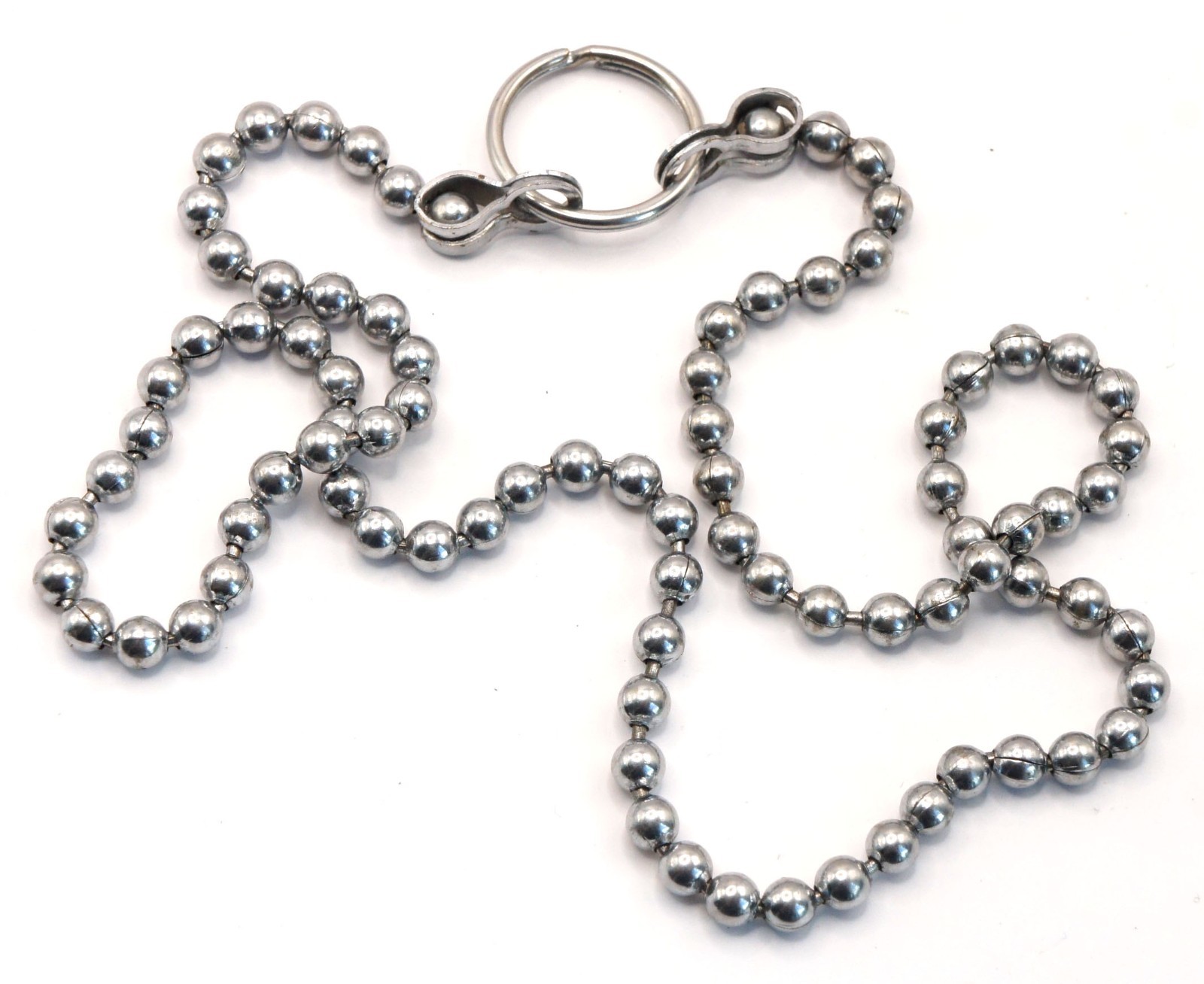 Stainless Steel Ball Chain 20.5″ Keyring Loop Lanyard 26cm Folded Sink Plug Cabl