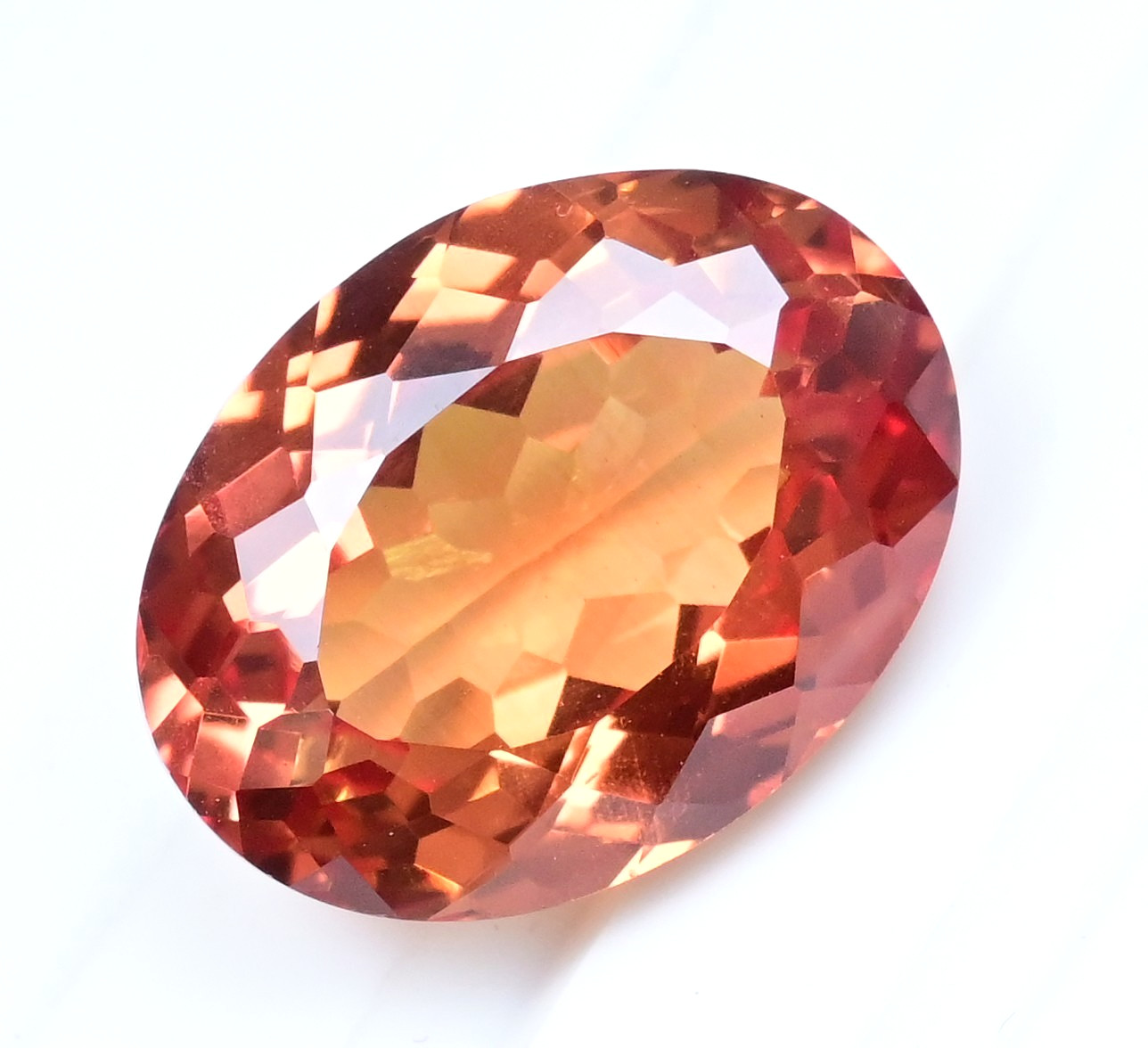 Flawless Natural Imperial Topaz 19.80 Ct Oval Untreated Certified Gemstone