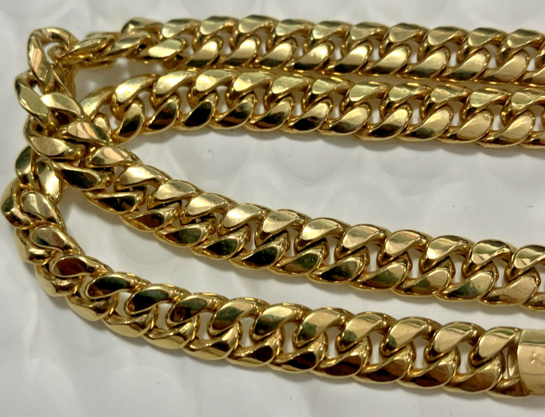 10kt Real Gold Cuban Link Chain 25.5 Grams 7mm 24” OCH Brand New with Tag 10k