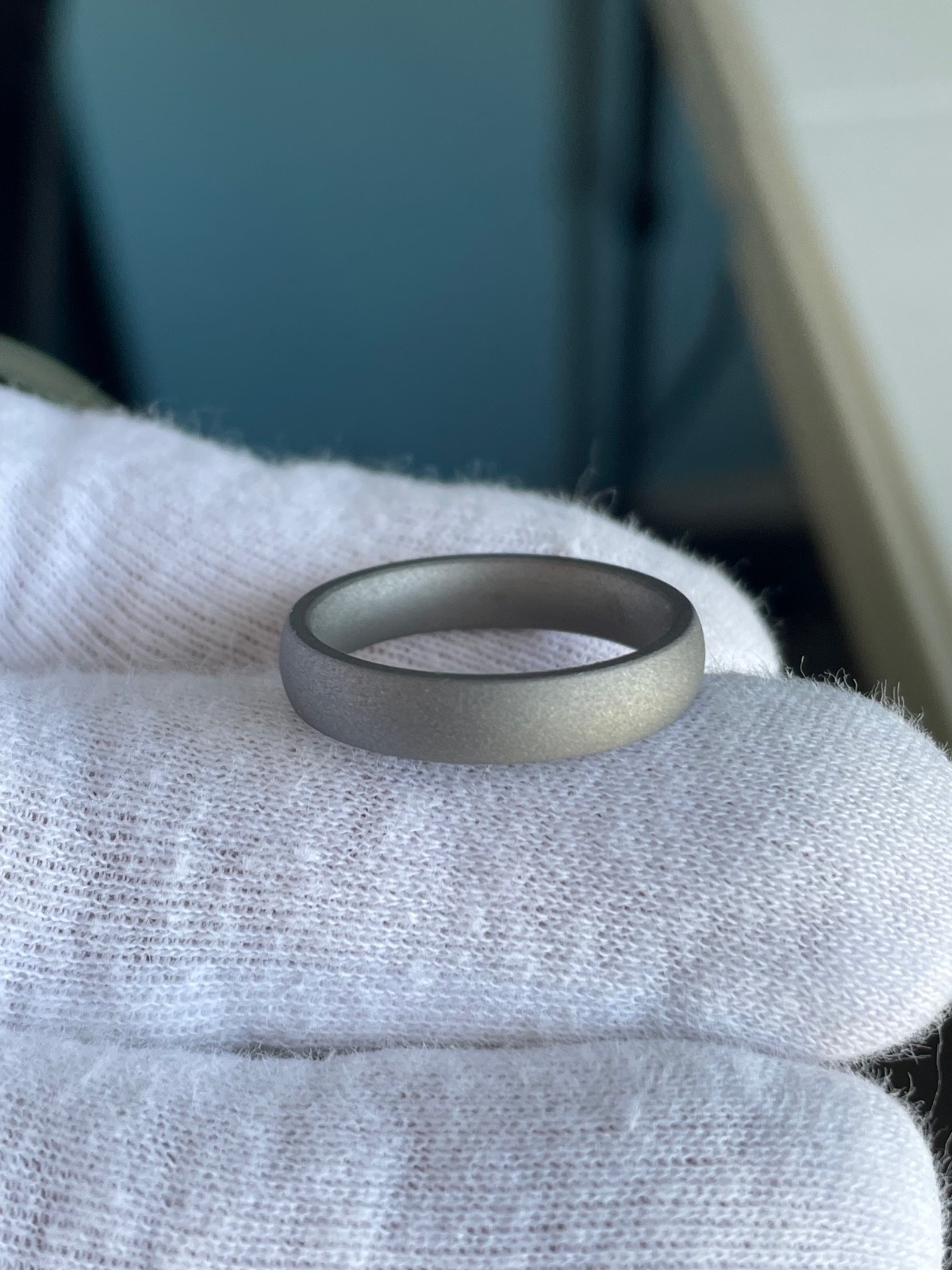 4.5mm Sandblasted Titanium Ring, Mens Wedding Band, Unique Look
