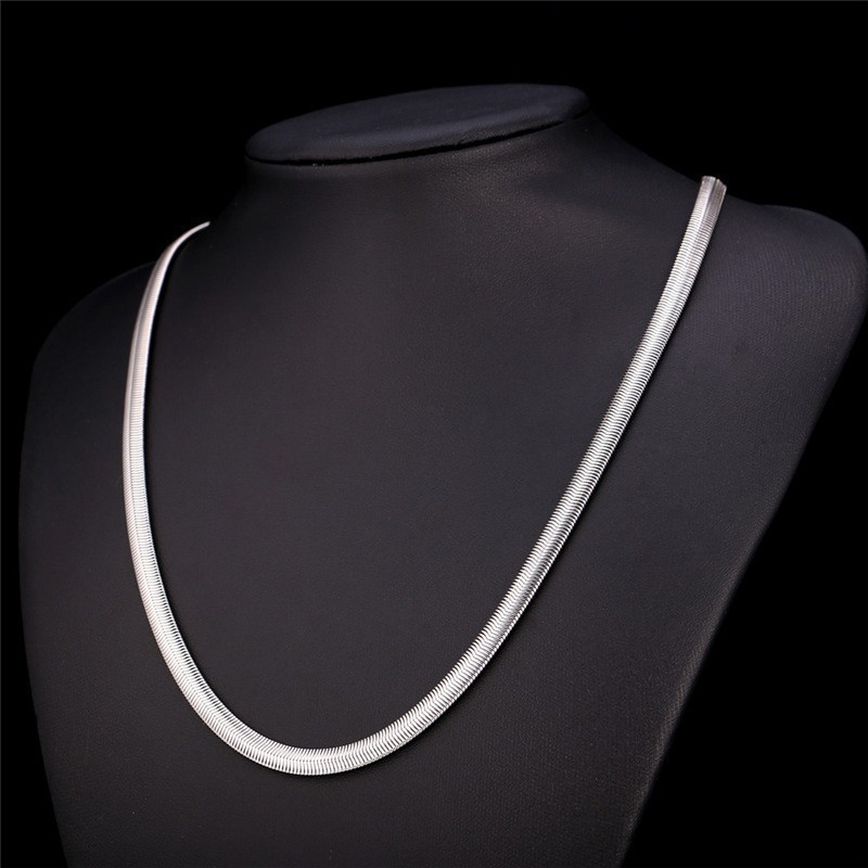 Silver Plated Flat Snake Chain 18- 24 In Necklace Men Women Jewelry 2-4 mm USA