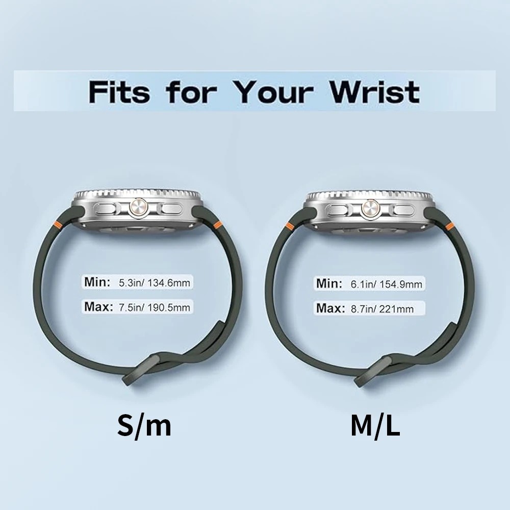 Silicone Watch Band For Samsung Galaxy Watch 8 40mm 44mm Classic 46mm Strap