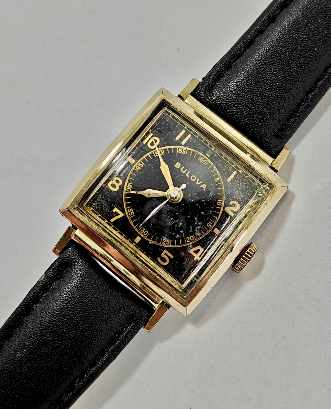 Vintage 1951 Bulova “Surgeon” Black Dial 17J Doctor’s Watch