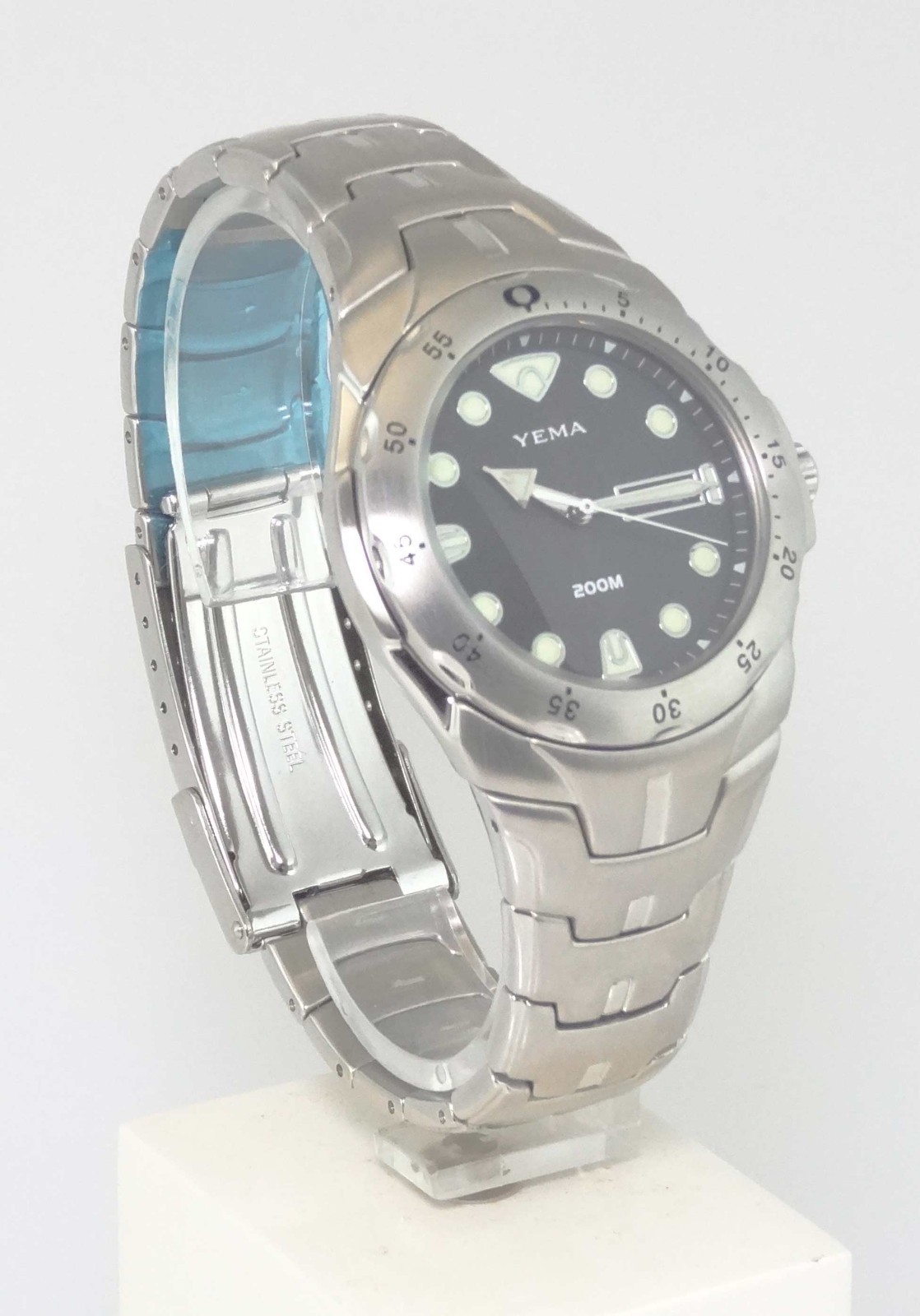 YEMA by Seiko YM 879 Men’s Stainless Steel Qtz Dive Quartz Watch New 200M