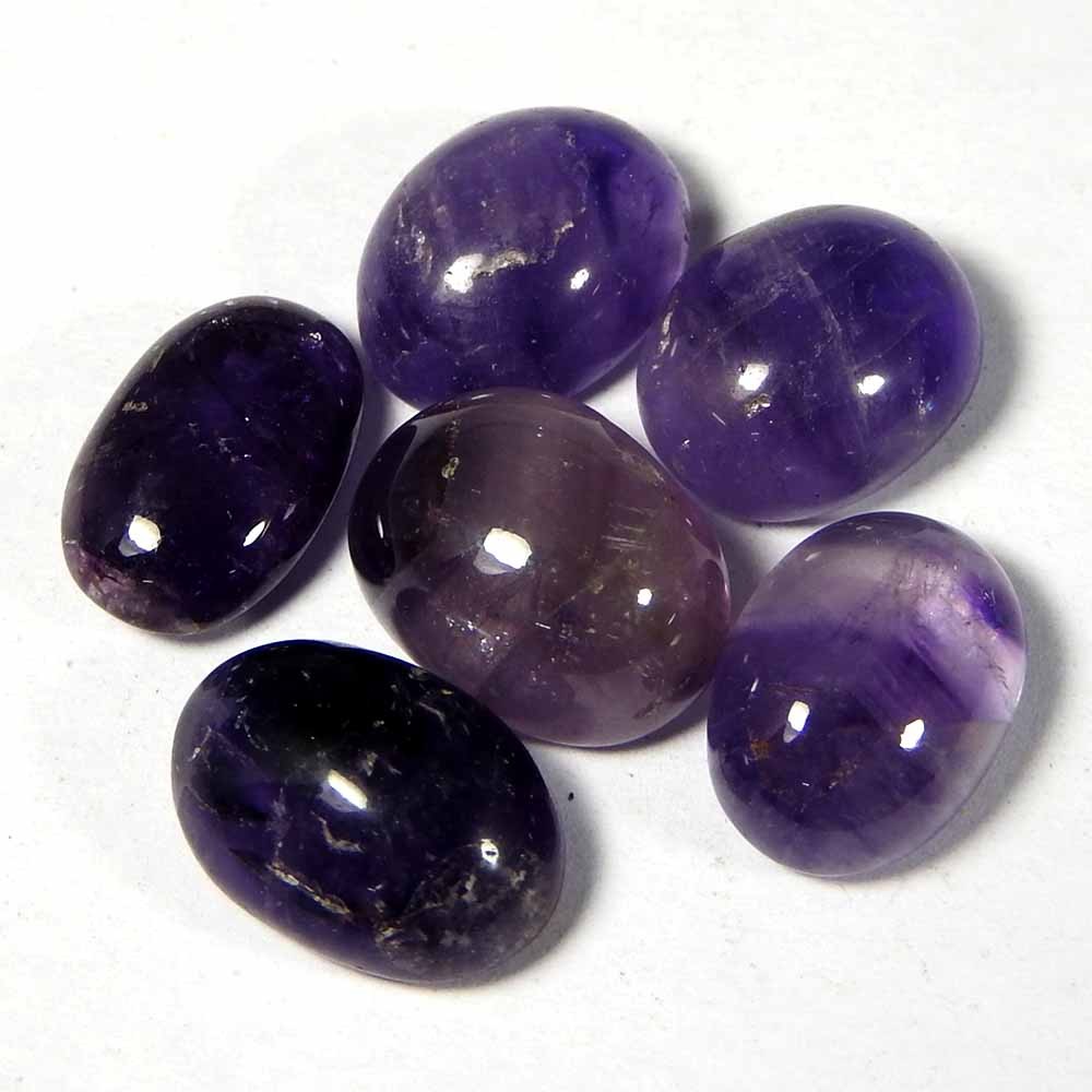 44.00Cts100%Natural Blue Amethyst Agate Oval Cabochon Loose Gemstone.lot