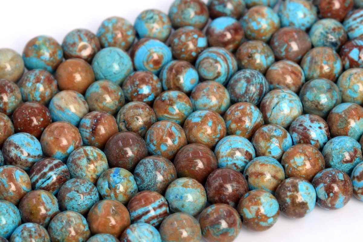 Rainbow Blue Calsilica Jasper Beads AAA Round Loose Beads 4/6/8/10/11-12MM