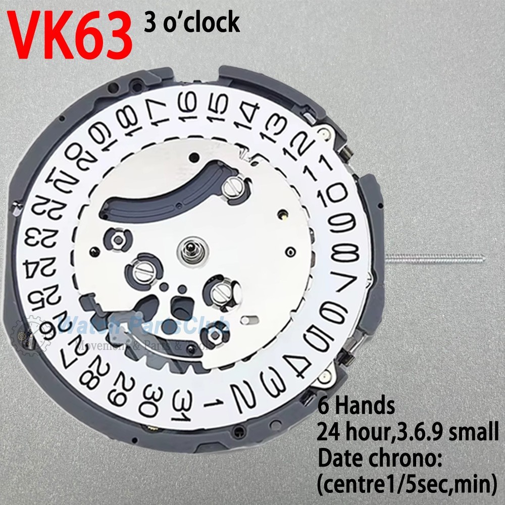 Japan VK63 VK64 VK67 VK68 Quartz Movement Aftermarket Watch Replacement Parts