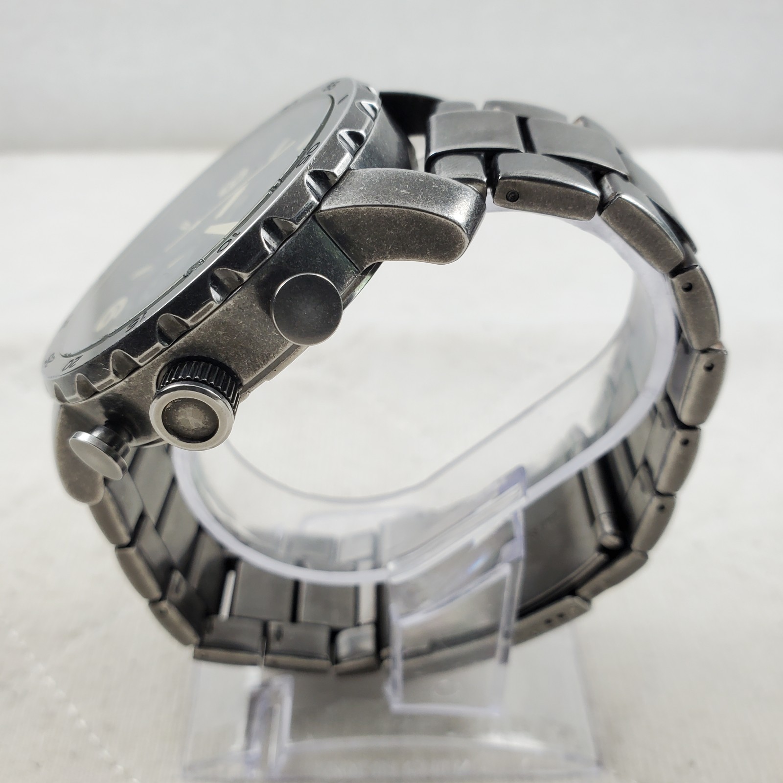 FOSSIL NATE CHRONOGRAPH JR1388 BIG FACE 50MM STAINLESS STEEL DATE MEN’S WATCH