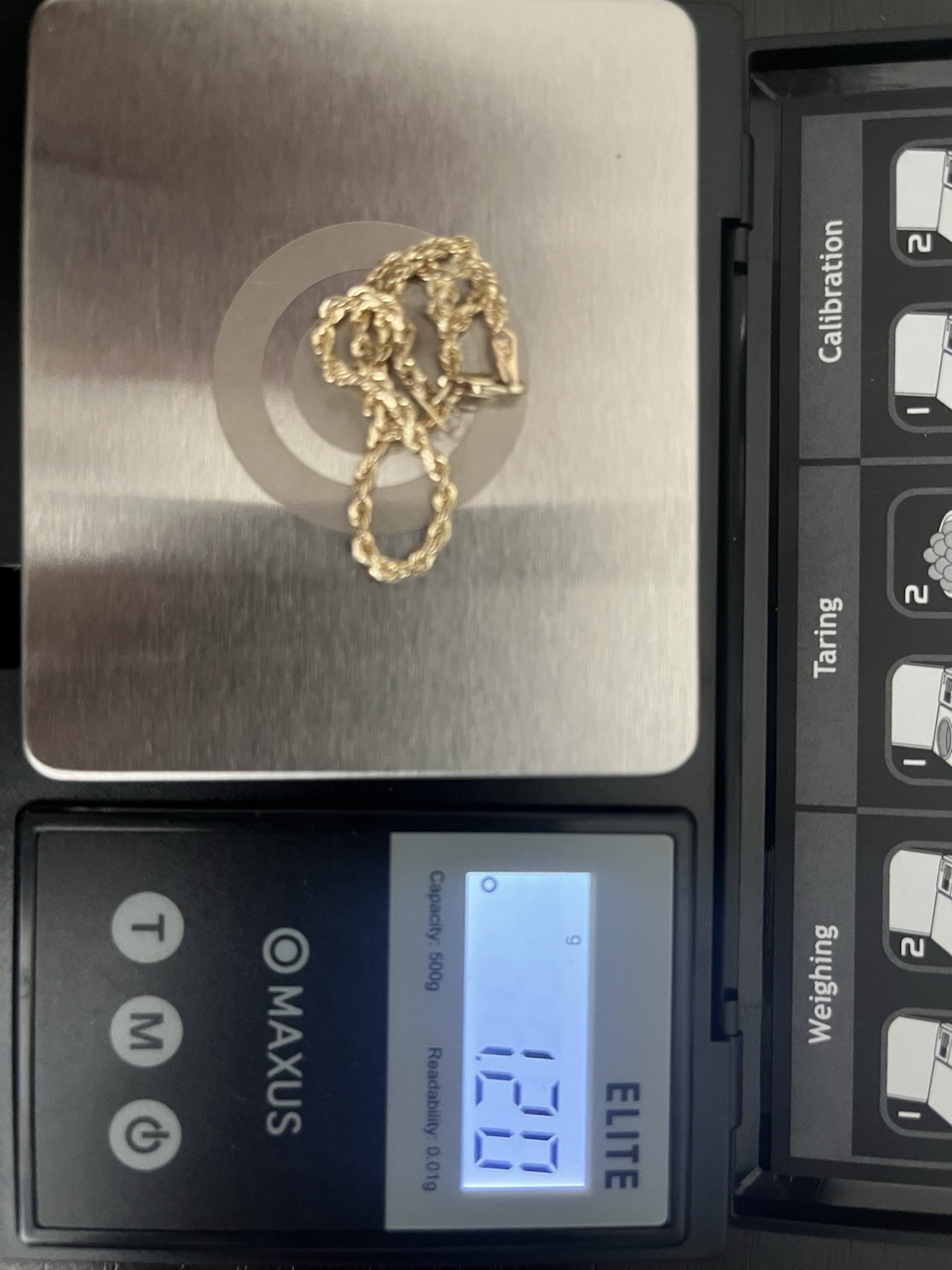10K Gold Rope Bracelet With Lobster Clasp
