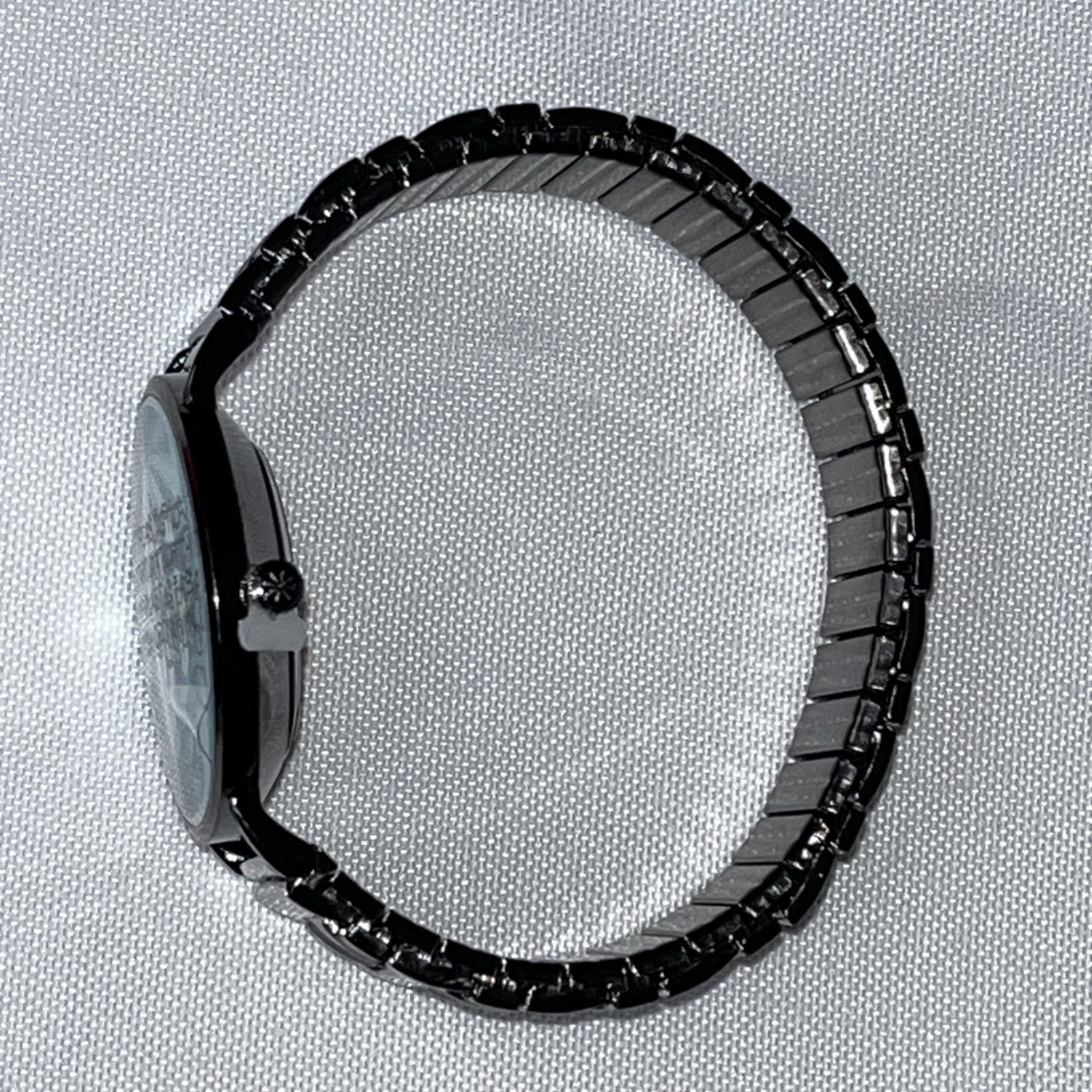 Isaac Mizrahi Live Womens Expansion Band Watch Dark Metal