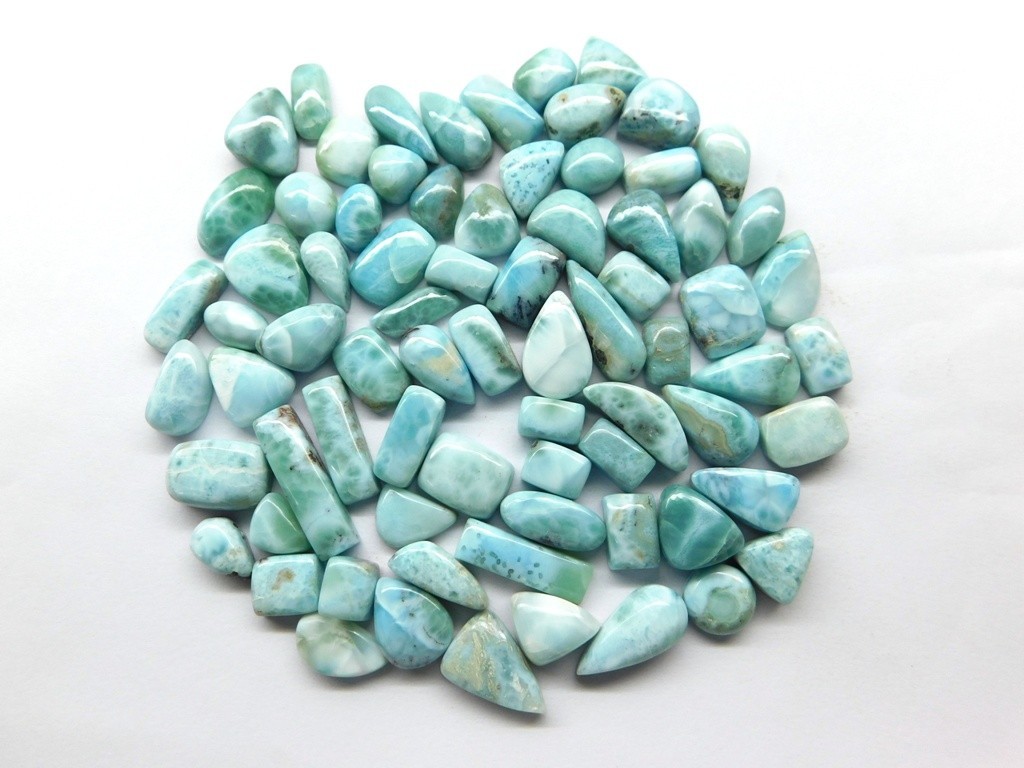 Handmade Natural Larimar cabochon gemstones For Fancy Jewelry Making 71393