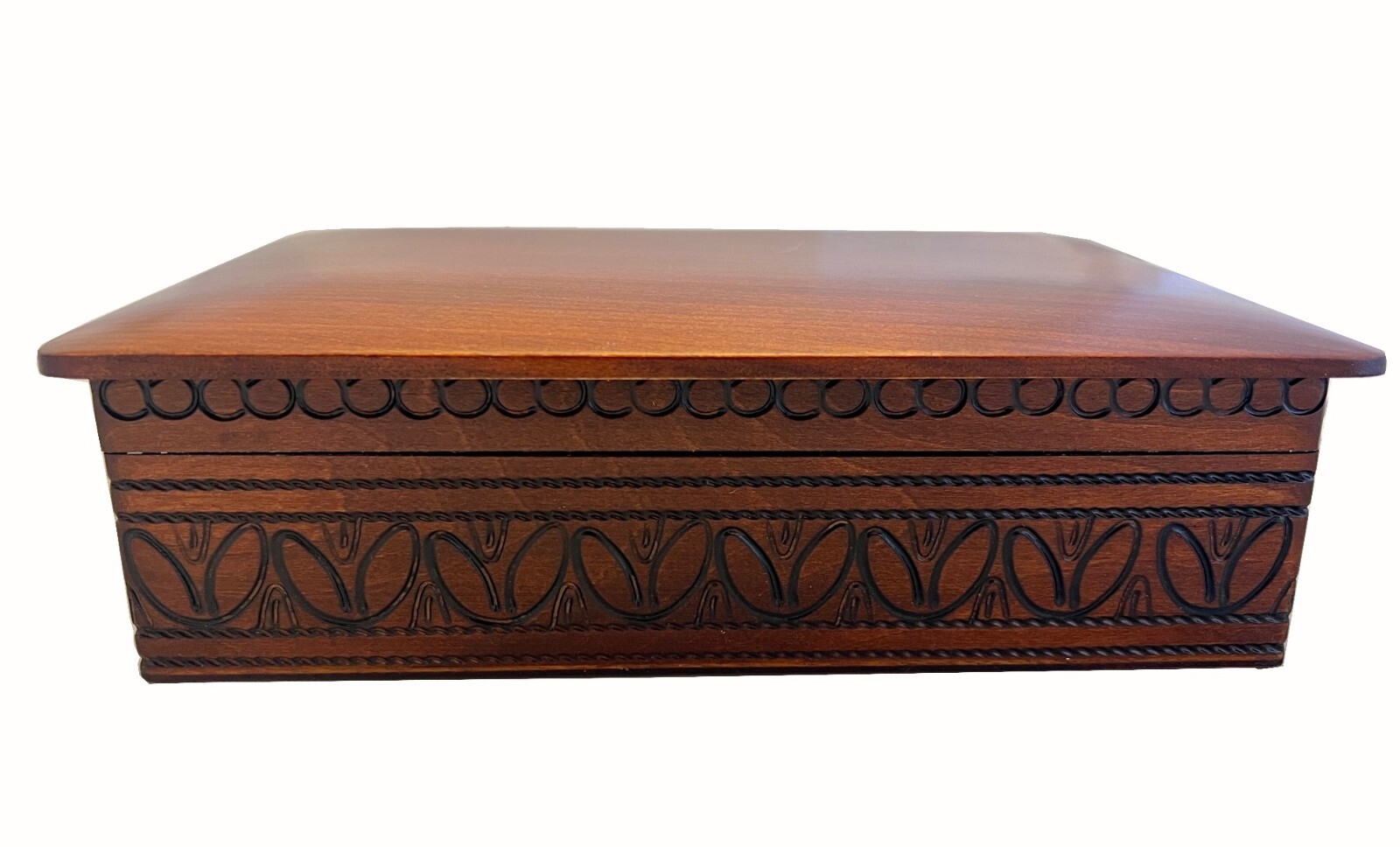 Decorative Wood Box Classic Mens Jewelry Box Handmade Wood Keepsake from Poland