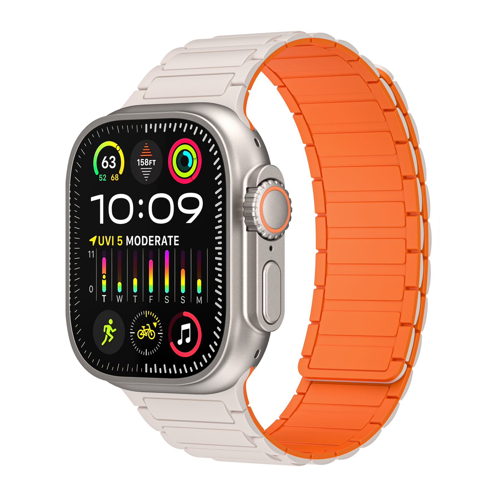 Magnetic Strap For Apple Watch Ultra 2 Series 9 8 7 SE 6 5 Silicone iWatch Band
