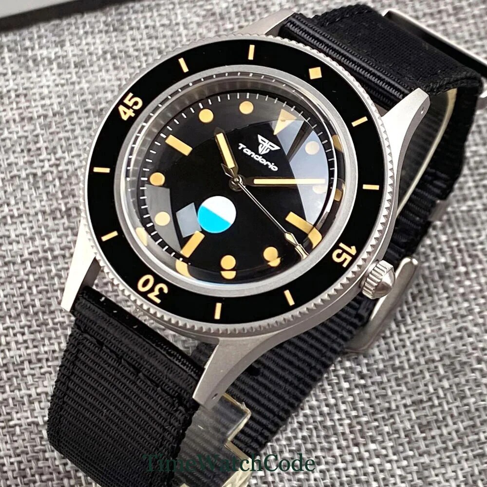Tandorio Diving Automatic Men’s Watch NH35 Sandblasted Domed Sapphire Crystal