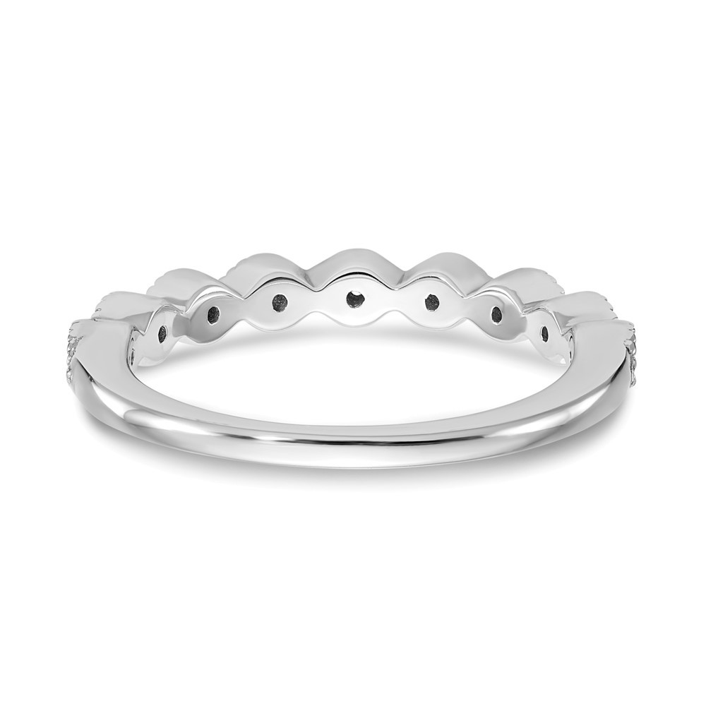 0.11Ct Lab Grown Diamond Band Ring Size 7 14K White Gold ( VS/SI,GH )