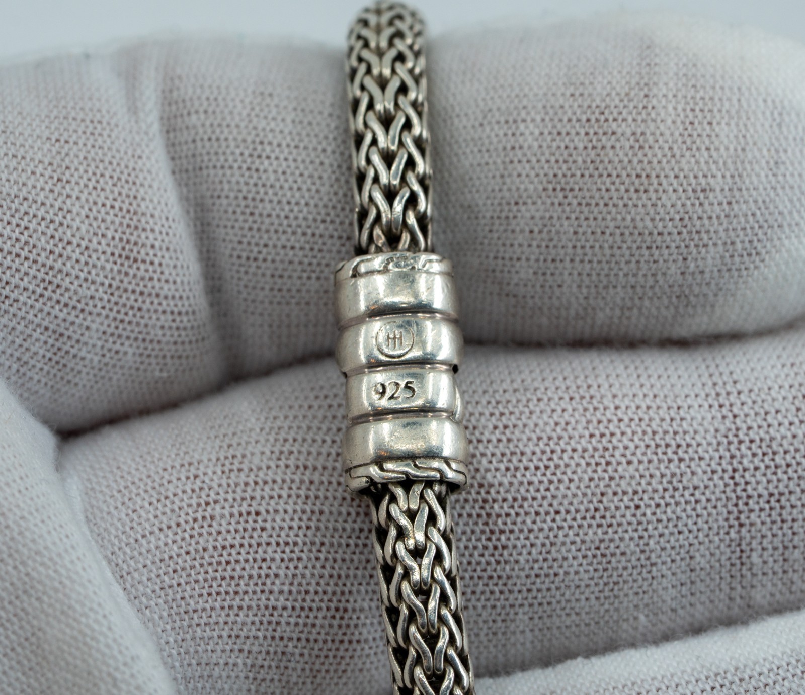 John Hardy Icon Woven Chain Sterling Silver Bracelet 5mm 8″