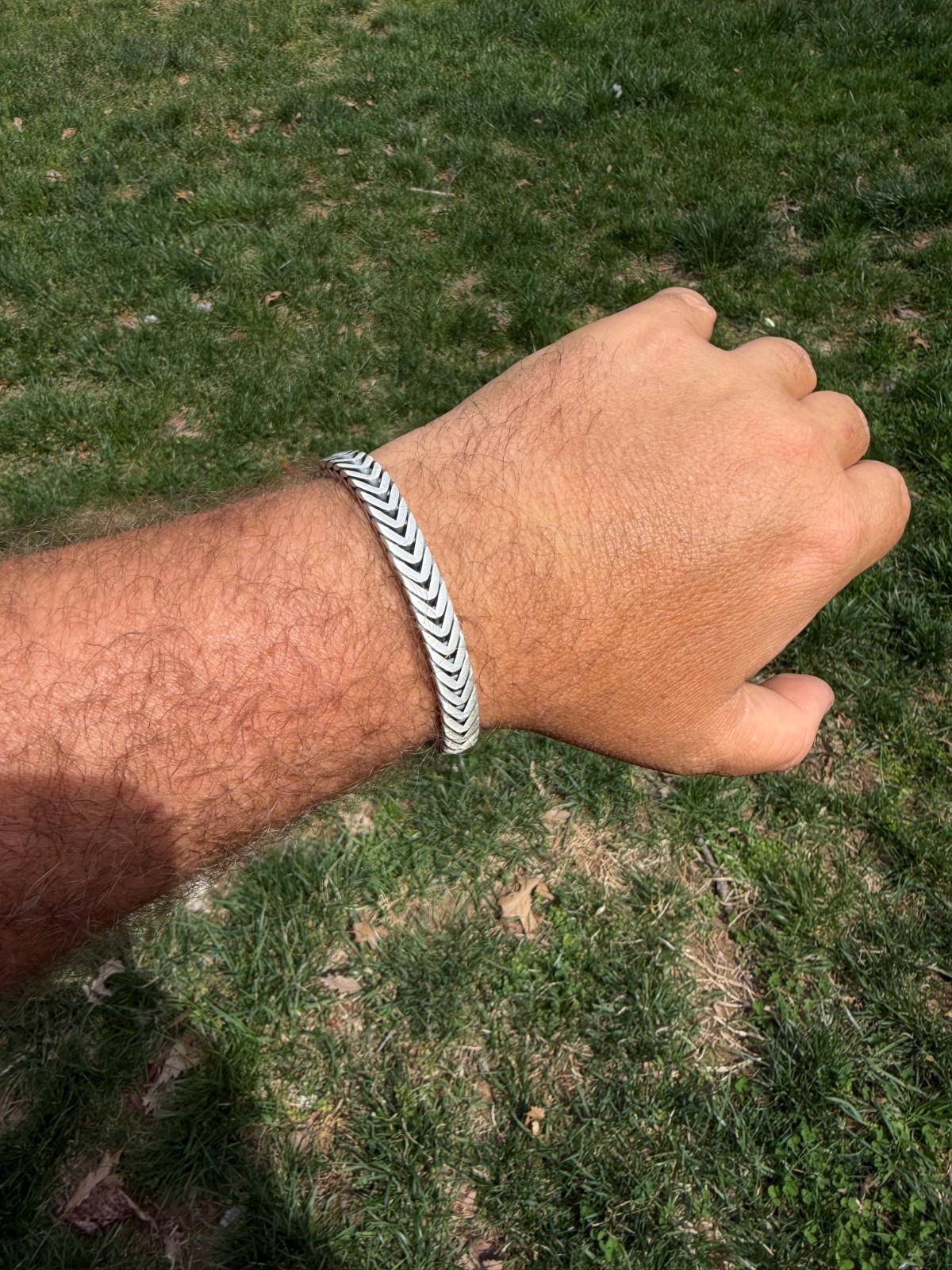Custom 3 Link Miami Cuban Python Bracelet 12mm Real 925 Silver Oxidized Finish