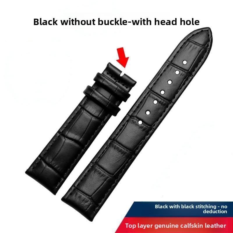 Quality Double Sided Genuine Leather Watch Strap Band 12mm-24mm Without Buckle