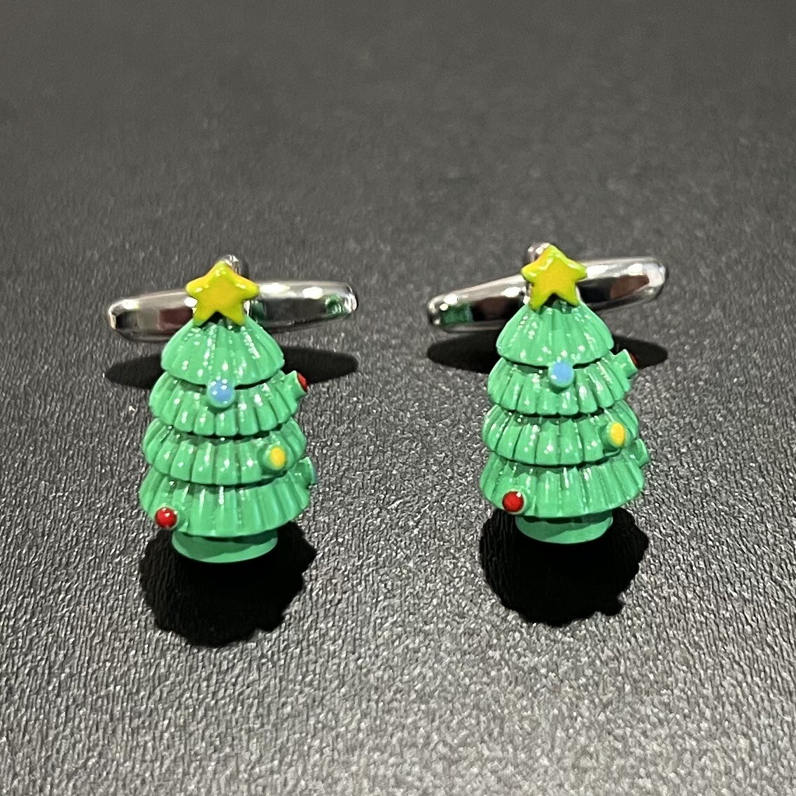 Christmas Tree Cufflinks For Men Birthday Wedding Gift Winter Holiday Cufflink