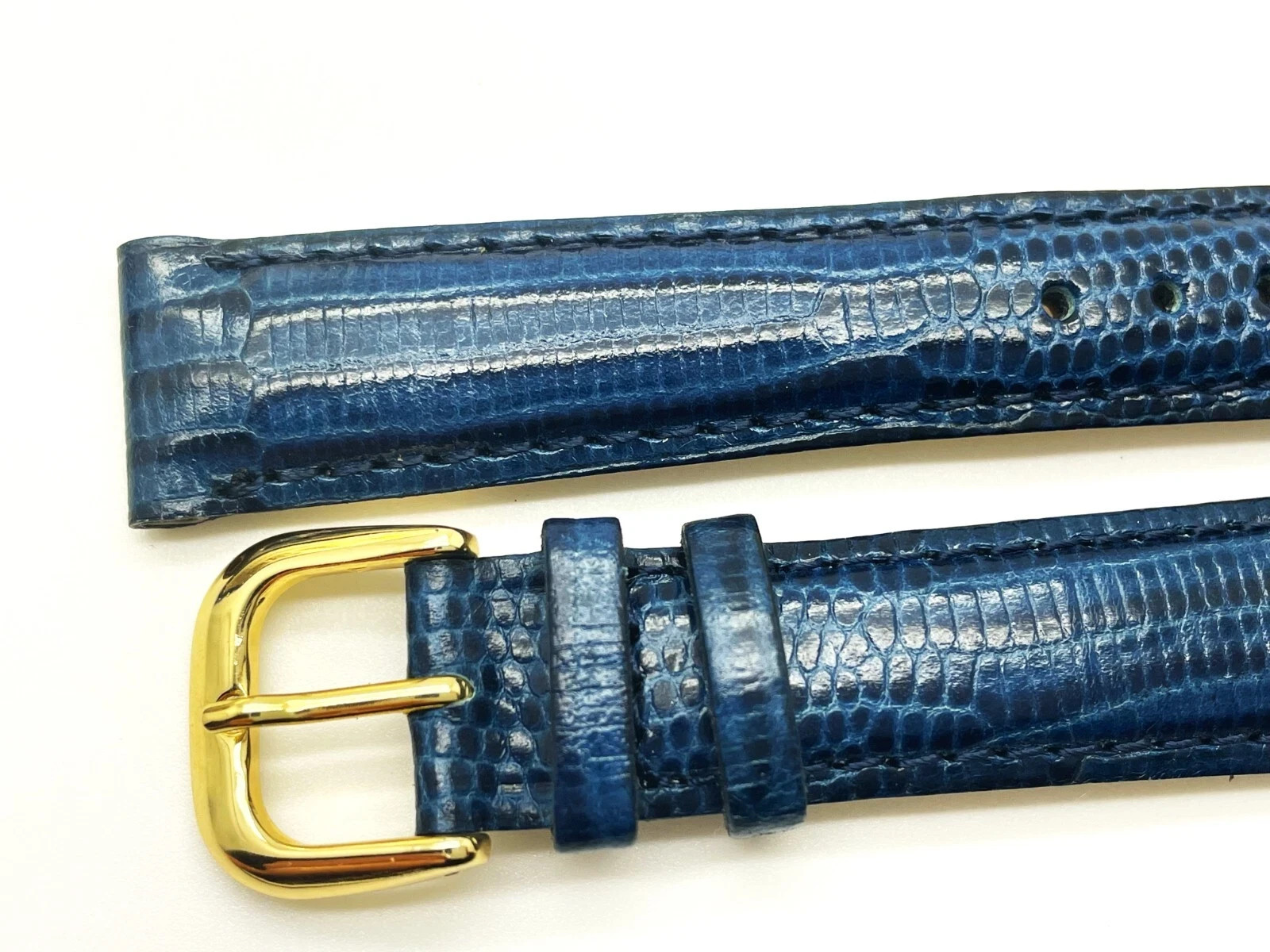 SEIKO LADIES NEVER WORN 16MM BLUE LEATHER REPLACEMENT DRESS BAND 890-16