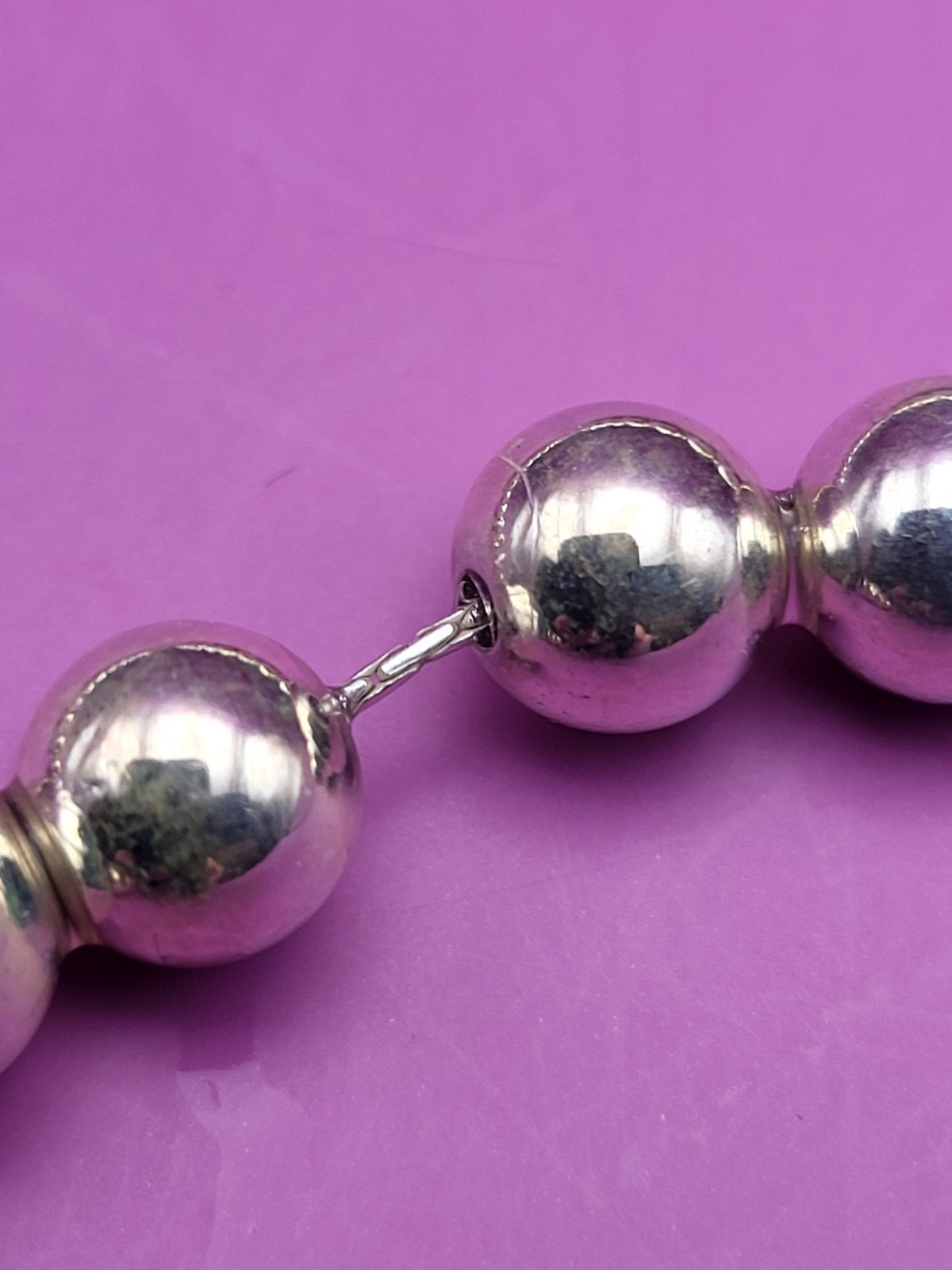 AIL Necklace Sterling Silver Pearls Approx 8mm 19″ With Adjustment Chain 32g