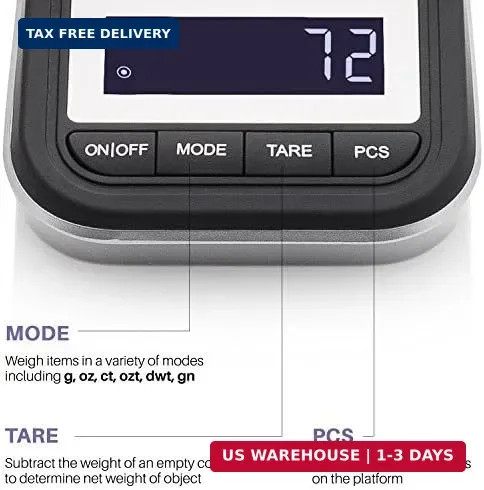 Smart Weigh 50g x 0.001 Grams, Premium High Precision Digital Milligram Scale, I