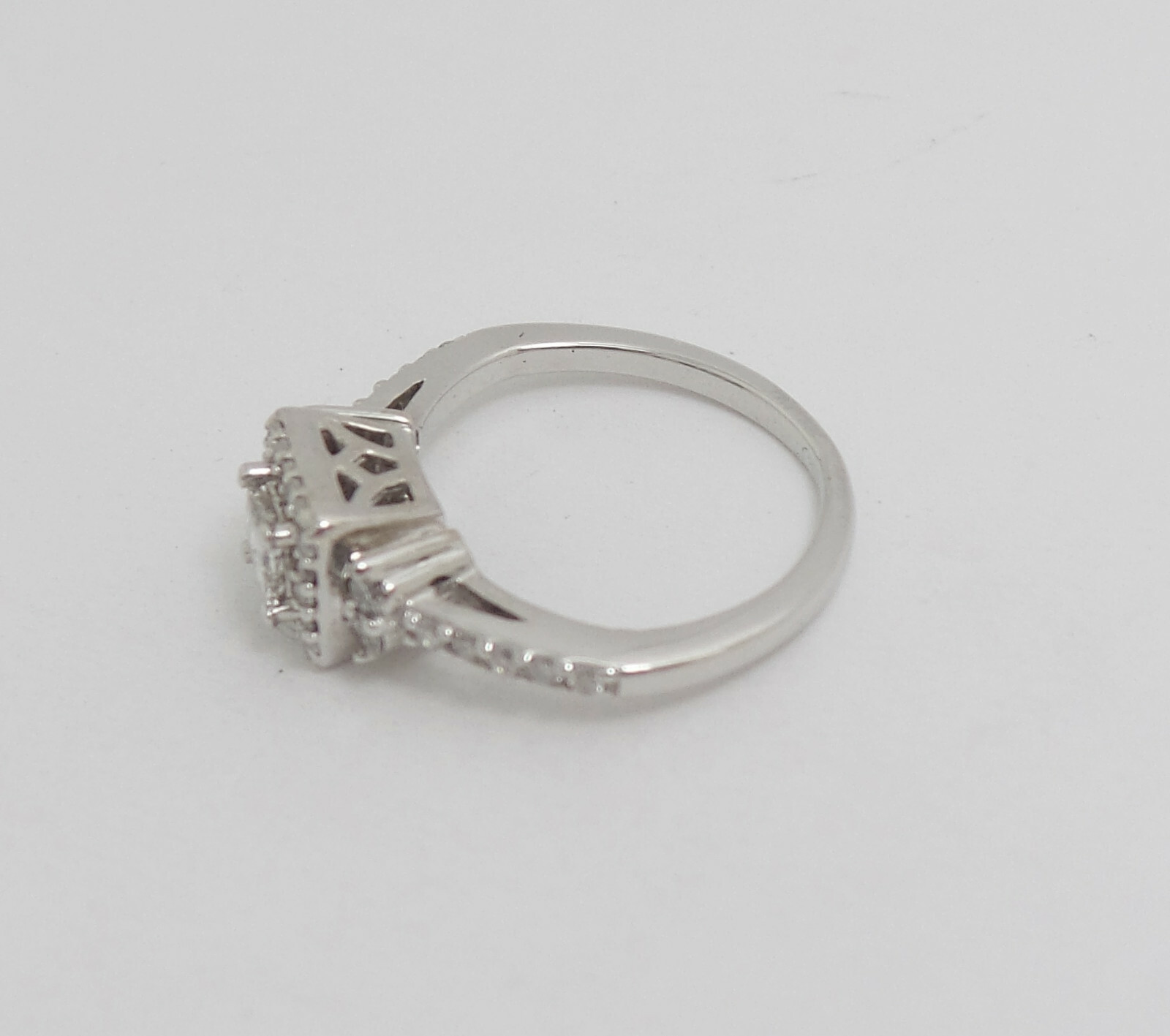1/2CT Natural Diamond Anniversary Engagement Wedding Bridal Ring 14K White Gold