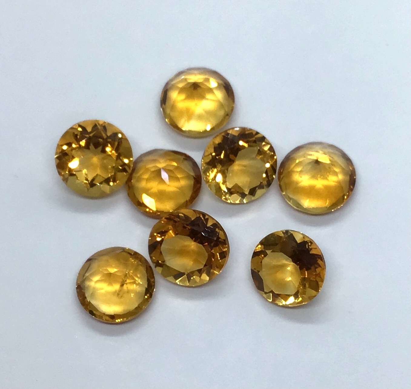 Natural AAA Citrine Cut Faceted Round Loose Gemstone For Making All Type Jewelry